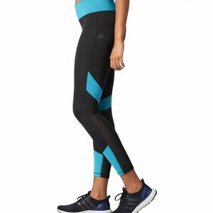 NWT TURQUOISE & BLACK D2M Long Mix Legging Large